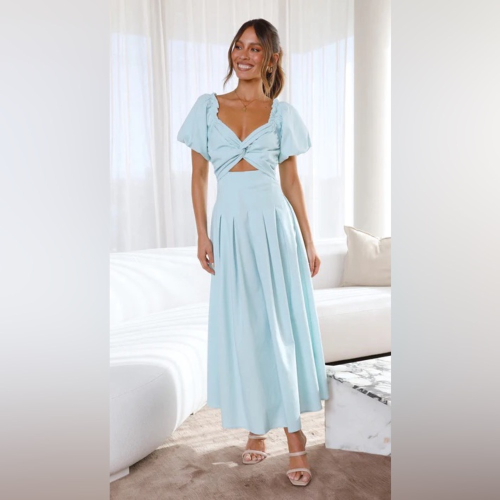 Billy J Christina Maxi Dress in Baby Blue